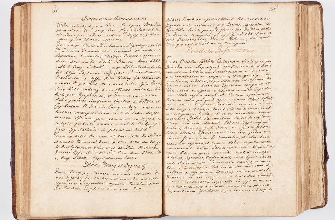 Zdjęcie nr 56 dla obiektu archiwalnego: Visitatio ecclesiarum parochialium, praebendarum, capellarum, hospitalium atque confraternitatum, nec non beneficiorum in decanatibus Oswiecimensis et Zathoriensis, archidiaconatus et officialatus Cracoviensis existentium per R.D. Franciscum Lanckoroński, canonicum cathedralem Cracoviensem, visitatorem delegatum a.D. 1747 et 1748 expedita