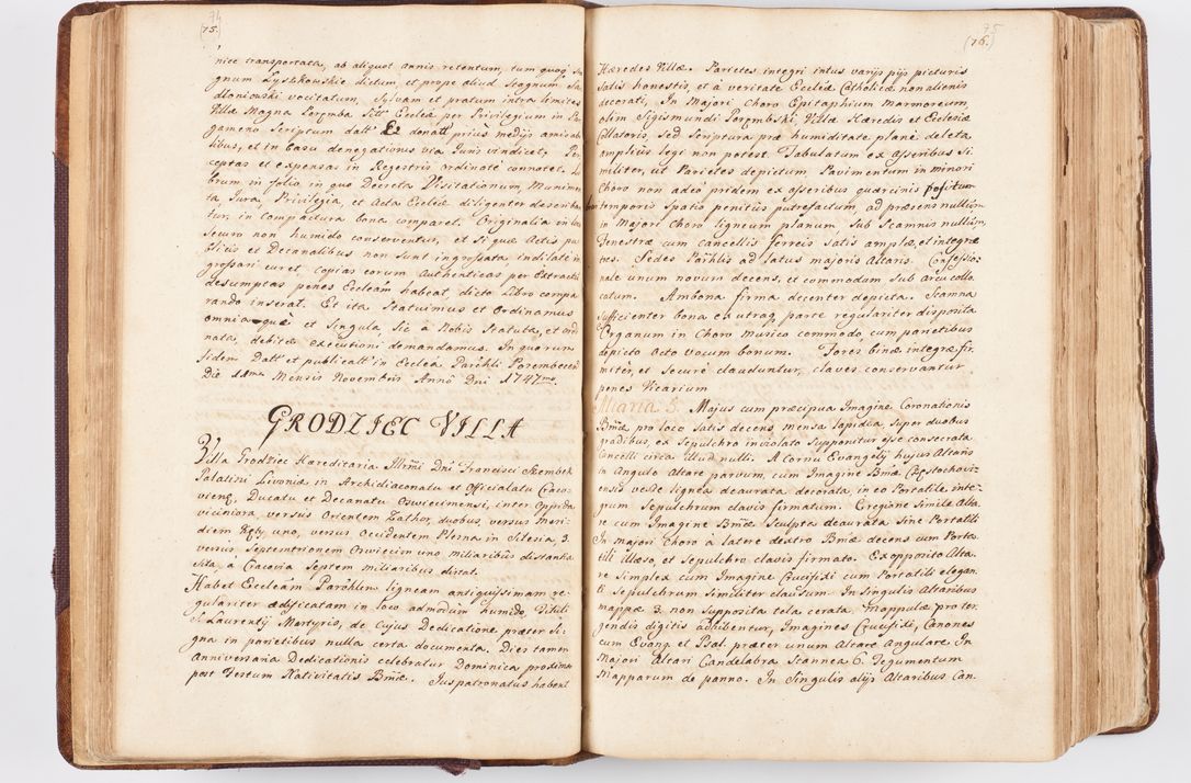 Zdjęcie nr 47 dla obiektu archiwalnego: Visitatio ecclesiarum parochialium, praebendarum, capellarum, hospitalium atque confraternitatum, nec non beneficiorum in decanatibus Oswiecimensis et Zathoriensis, archidiaconatus et officialatus Cracoviensis existentium per R.D. Franciscum Lanckoroński, canonicum cathedralem Cracoviensem, visitatorem delegatum a.D. 1747 et 1748 expedita