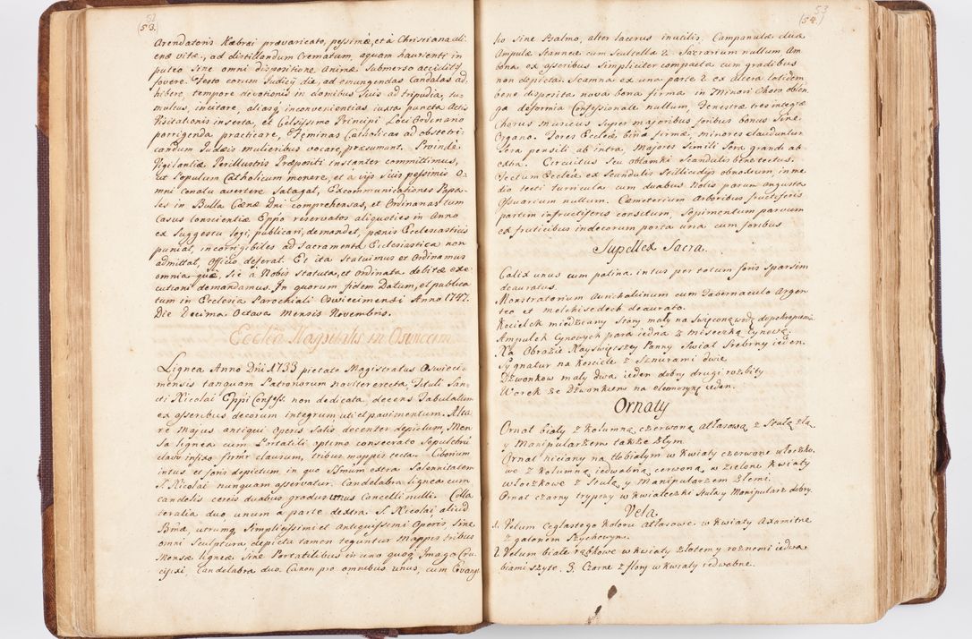 Zdjęcie nr 36 dla obiektu archiwalnego: Visitatio ecclesiarum parochialium, praebendarum, capellarum, hospitalium atque confraternitatum, nec non beneficiorum in decanatibus Oswiecimensis et Zathoriensis, archidiaconatus et officialatus Cracoviensis existentium per R.D. Franciscum Lanckoroński, canonicum cathedralem Cracoviensem, visitatorem delegatum a.D. 1747 et 1748 expedita