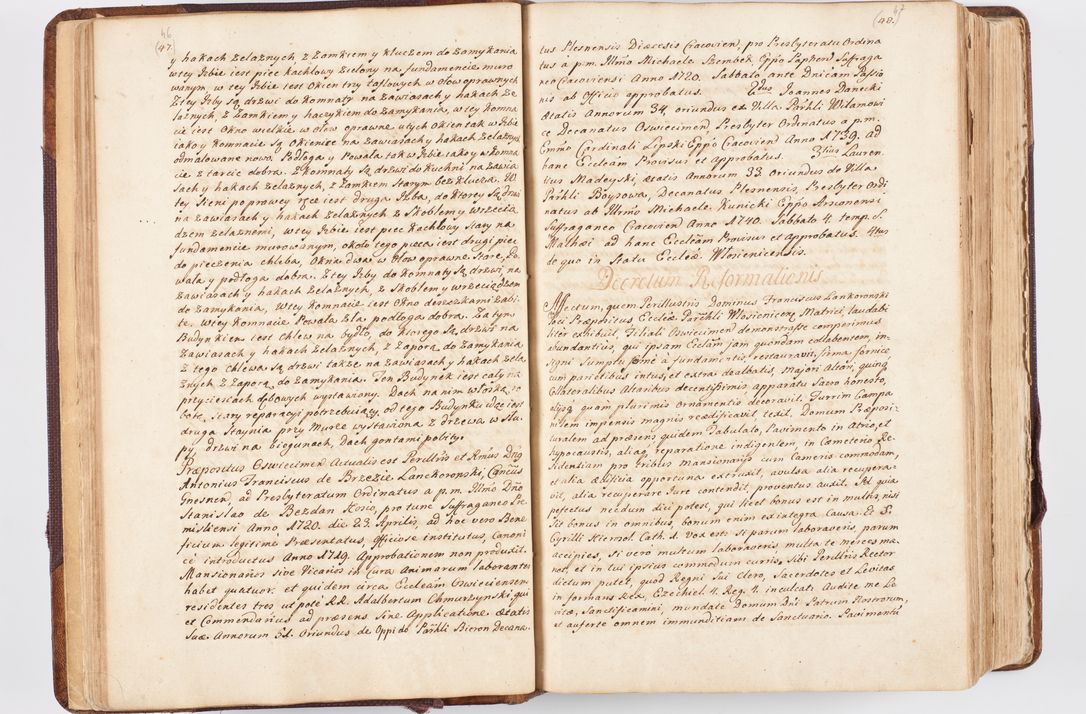 Zdjęcie nr 32 dla obiektu archiwalnego: Visitatio ecclesiarum parochialium, praebendarum, capellarum, hospitalium atque confraternitatum, nec non beneficiorum in decanatibus Oswiecimensis et Zathoriensis, archidiaconatus et officialatus Cracoviensis existentium per R.D. Franciscum Lanckoroński, canonicum cathedralem Cracoviensem, visitatorem delegatum a.D. 1747 et 1748 expedita