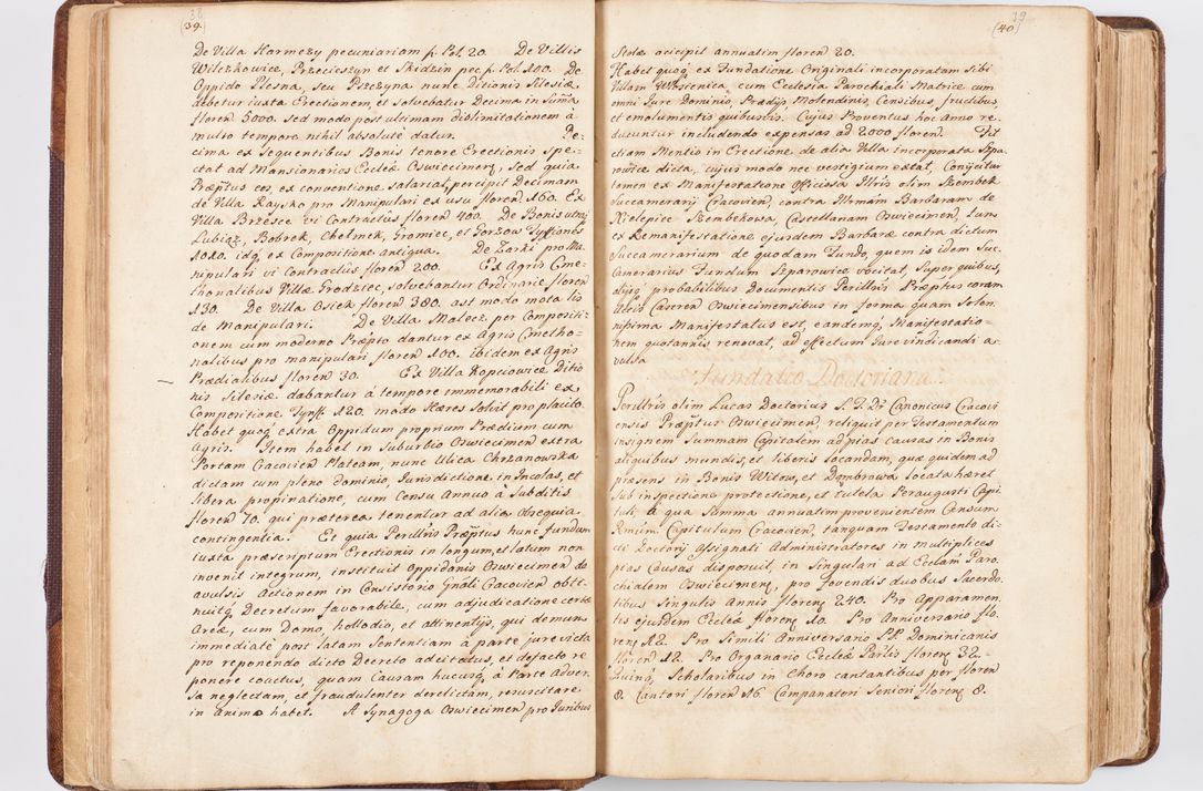 Zdjęcie nr 27 dla obiektu archiwalnego: Visitatio ecclesiarum parochialium, praebendarum, capellarum, hospitalium atque confraternitatum, nec non beneficiorum in decanatibus Oswiecimensis et Zathoriensis, archidiaconatus et officialatus Cracoviensis existentium per R.D. Franciscum Lanckoroński, canonicum cathedralem Cracoviensem, visitatorem delegatum a.D. 1747 et 1748 expedita