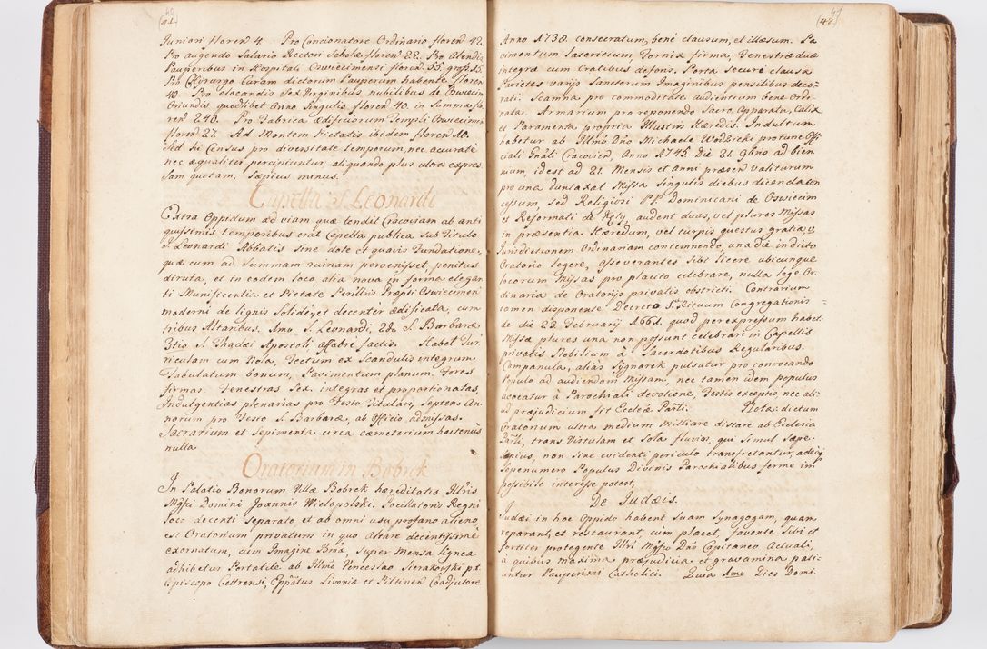 Zdjęcie nr 28 dla obiektu archiwalnego: Visitatio ecclesiarum parochialium, praebendarum, capellarum, hospitalium atque confraternitatum, nec non beneficiorum in decanatibus Oswiecimensis et Zathoriensis, archidiaconatus et officialatus Cracoviensis existentium per R.D. Franciscum Lanckoroński, canonicum cathedralem Cracoviensem, visitatorem delegatum a.D. 1747 et 1748 expedita