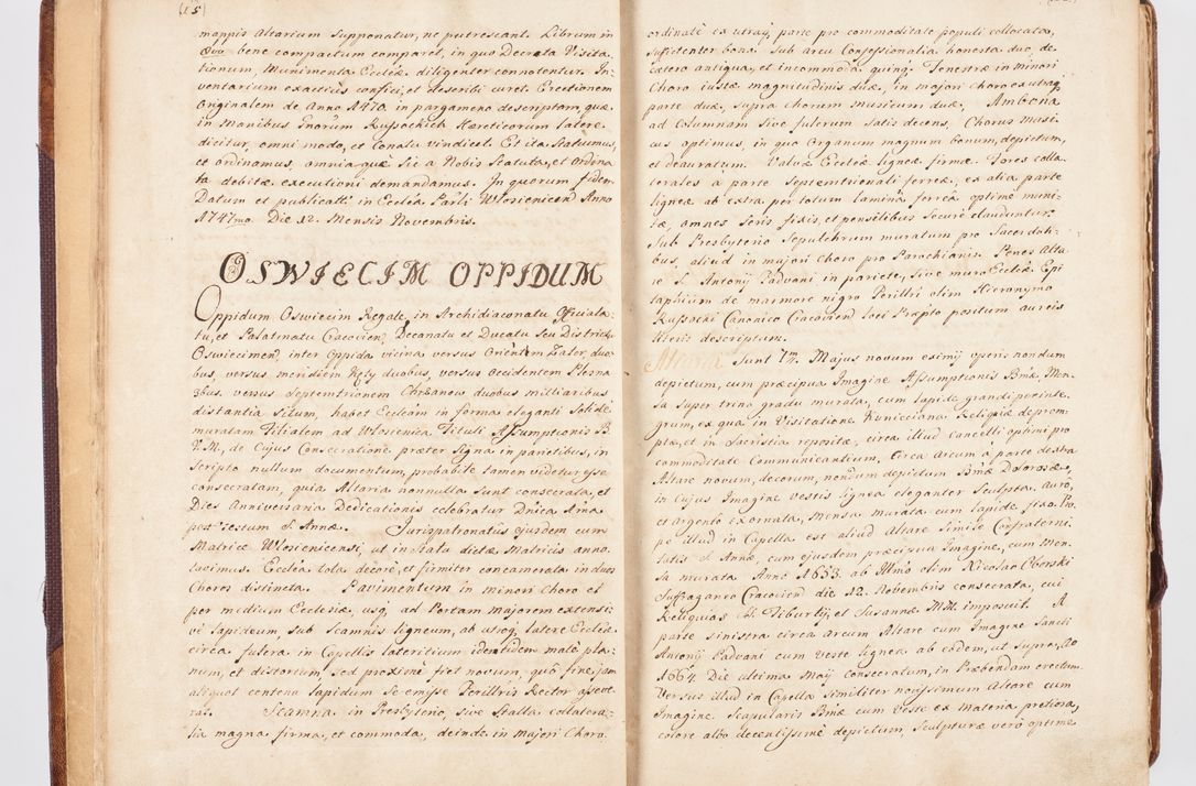 Zdjęcie nr 16 dla obiektu archiwalnego: Visitatio ecclesiarum parochialium, praebendarum, capellarum, hospitalium atque confraternitatum, nec non beneficiorum in decanatibus Oswiecimensis et Zathoriensis, archidiaconatus et officialatus Cracoviensis existentium per R.D. Franciscum Lanckoroński, canonicum cathedralem Cracoviensem, visitatorem delegatum a.D. 1747 et 1748 expedita