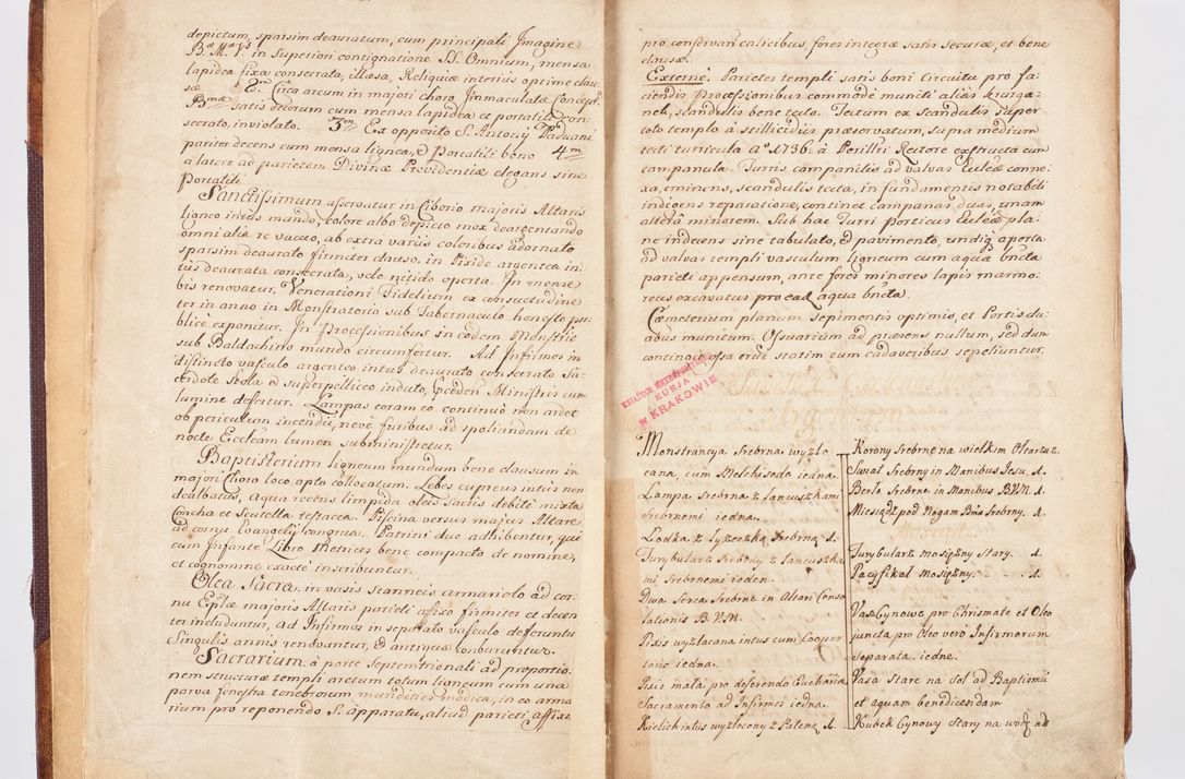 Zdjęcie nr 10 dla obiektu archiwalnego: Visitatio ecclesiarum parochialium, praebendarum, capellarum, hospitalium atque confraternitatum, nec non beneficiorum in decanatibus Oswiecimensis et Zathoriensis, archidiaconatus et officialatus Cracoviensis existentium per R.D. Franciscum Lanckoroński, canonicum cathedralem Cracoviensem, visitatorem delegatum a.D. 1747 et 1748 expedita