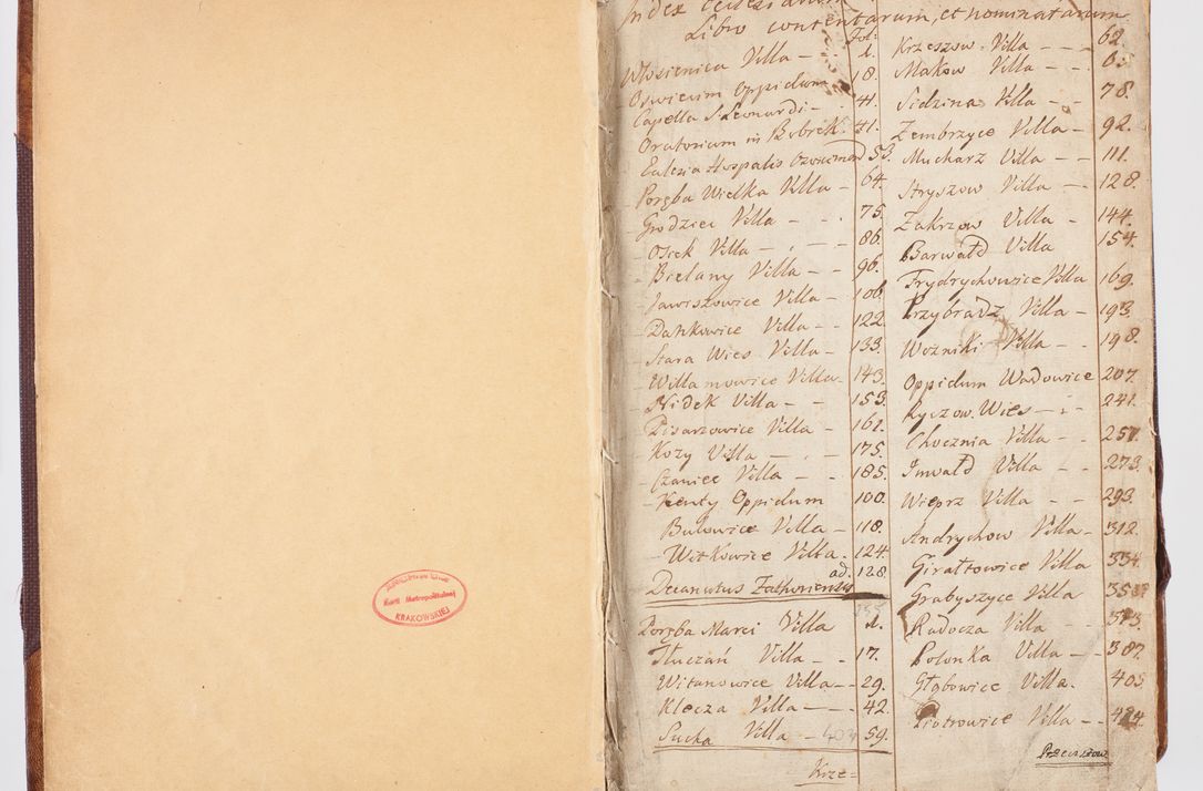 Zdjęcie nr 8 dla obiektu archiwalnego: Visitatio ecclesiarum parochialium, praebendarum, capellarum, hospitalium atque confraternitatum, nec non beneficiorum in decanatibus Oswiecimensis et Zathoriensis, archidiaconatus et officialatus Cracoviensis existentium per R.D. Franciscum Lanckoroński, canonicum cathedralem Cracoviensem, visitatorem delegatum a.D. 1747 et 1748 expedita