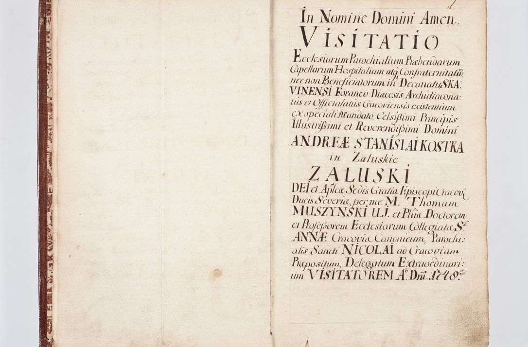 Zdjęcie nr 10 dla obiektu archiwalnego: Visitatio ecclesiarum parachialium, praebendarum, capellarum, hospitalium atque confraternitatum, nec non beneficiorum in decanatu Scaviensi foraneo, dioecesis, archidiaconatus et officialatus Cracoviensis consistentiu, ex speciali mandato Cel. Principis R.D. Andreae Stanislai Kostka in Załuskie Załuski, episcopi Cracoviensis canonicum, parochialis s. Nicolai ad Cracowiam praepositum, delegatum extraordinarium visitatorem a.D. 1748 