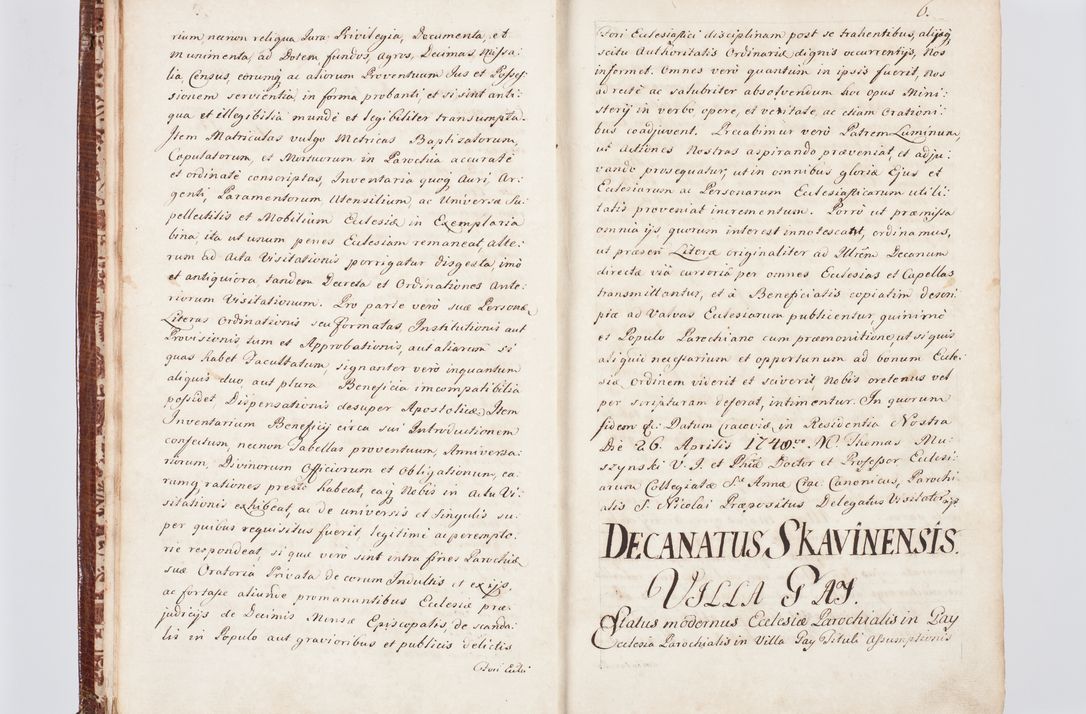 Zdjęcie nr 15 dla obiektu archiwalnego: Visitatio ecclesiarum parachialium, praebendarum, capellarum, hospitalium atque confraternitatum, nec non beneficiorum in decanatu Scaviensi foraneo, dioecesis, archidiaconatus et officialatus Cracoviensis consistentiu, ex speciali mandato Cel. Principis R.D. Andreae Stanislai Kostka in Załuskie Załuski, episcopi Cracoviensis canonicum, parochialis s. Nicolai ad Cracowiam praepositum, delegatum extraordinarium visitatorem a.D. 1748 