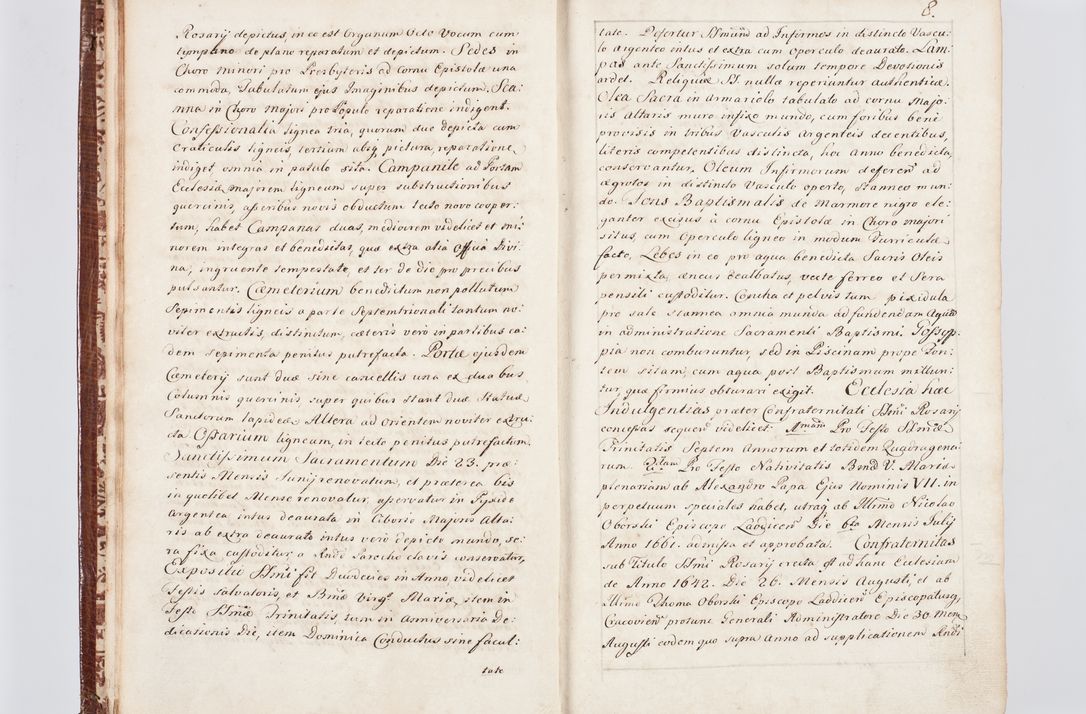 Zdjęcie nr 17 dla obiektu archiwalnego: Visitatio ecclesiarum parachialium, praebendarum, capellarum, hospitalium atque confraternitatum, nec non beneficiorum in decanatu Scaviensi foraneo, dioecesis, archidiaconatus et officialatus Cracoviensis consistentiu, ex speciali mandato Cel. Principis R.D. Andreae Stanislai Kostka in Załuskie Załuski, episcopi Cracoviensis canonicum, parochialis s. Nicolai ad Cracowiam praepositum, delegatum extraordinarium visitatorem a.D. 1748 