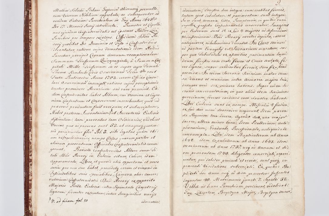 Zdjęcie nr 18 dla obiektu archiwalnego: Visitatio ecclesiarum parachialium, praebendarum, capellarum, hospitalium atque confraternitatum, nec non beneficiorum in decanatu Scaviensi foraneo, dioecesis, archidiaconatus et officialatus Cracoviensis consistentiu, ex speciali mandato Cel. Principis R.D. Andreae Stanislai Kostka in Załuskie Załuski, episcopi Cracoviensis canonicum, parochialis s. Nicolai ad Cracowiam praepositum, delegatum extraordinarium visitatorem a.D. 1748 