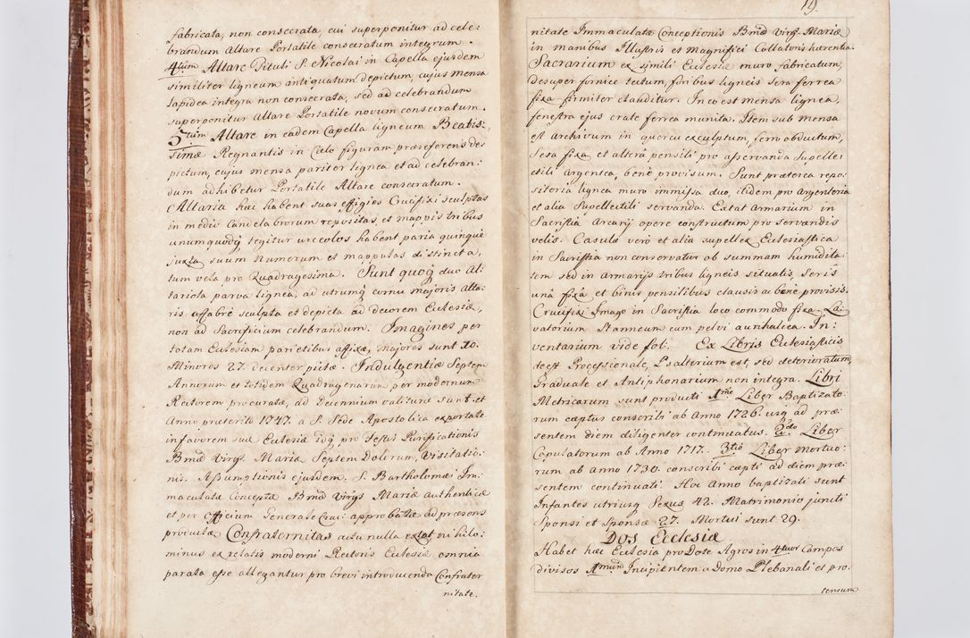 Zdjęcie nr 28 dla obiektu archiwalnego: Visitatio ecclesiarum parachialium, praebendarum, capellarum, hospitalium atque confraternitatum, nec non beneficiorum in decanatu Scaviensi foraneo, dioecesis, archidiaconatus et officialatus Cracoviensis consistentiu, ex speciali mandato Cel. Principis R.D. Andreae Stanislai Kostka in Załuskie Załuski, episcopi Cracoviensis canonicum, parochialis s. Nicolai ad Cracowiam praepositum, delegatum extraordinarium visitatorem a.D. 1748 