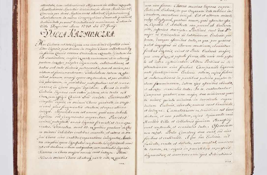 Zdjęcie nr 40 dla obiektu archiwalnego: Visitatio ecclesiarum parachialium, praebendarum, capellarum, hospitalium atque confraternitatum, nec non beneficiorum in decanatu Scaviensi foraneo, dioecesis, archidiaconatus et officialatus Cracoviensis consistentiu, ex speciali mandato Cel. Principis R.D. Andreae Stanislai Kostka in Załuskie Załuski, episcopi Cracoviensis canonicum, parochialis s. Nicolai ad Cracowiam praepositum, delegatum extraordinarium visitatorem a.D. 1748 