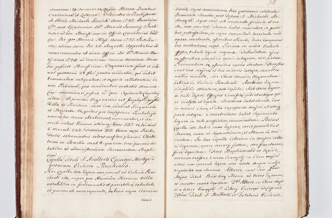 Zdjęcie nr 44 dla obiektu archiwalnego: Visitatio ecclesiarum parachialium, praebendarum, capellarum, hospitalium atque confraternitatum, nec non beneficiorum in decanatu Scaviensi foraneo, dioecesis, archidiaconatus et officialatus Cracoviensis consistentiu, ex speciali mandato Cel. Principis R.D. Andreae Stanislai Kostka in Załuskie Załuski, episcopi Cracoviensis canonicum, parochialis s. Nicolai ad Cracowiam praepositum, delegatum extraordinarium visitatorem a.D. 1748 