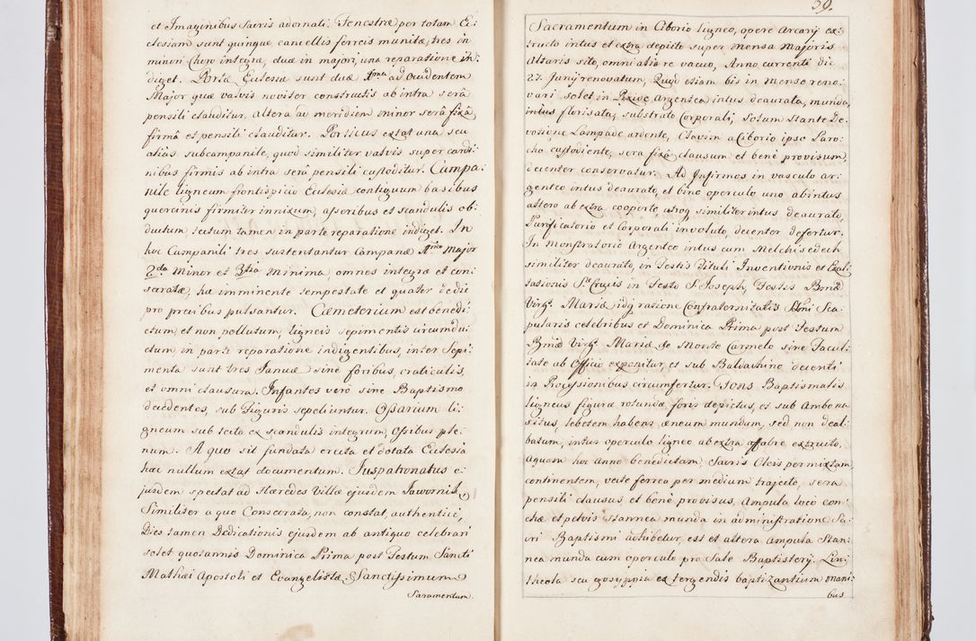 Zdjęcie nr 49 dla obiektu archiwalnego: Visitatio ecclesiarum parachialium, praebendarum, capellarum, hospitalium atque confraternitatum, nec non beneficiorum in decanatu Scaviensi foraneo, dioecesis, archidiaconatus et officialatus Cracoviensis consistentiu, ex speciali mandato Cel. Principis R.D. Andreae Stanislai Kostka in Załuskie Załuski, episcopi Cracoviensis canonicum, parochialis s. Nicolai ad Cracowiam praepositum, delegatum extraordinarium visitatorem a.D. 1748 