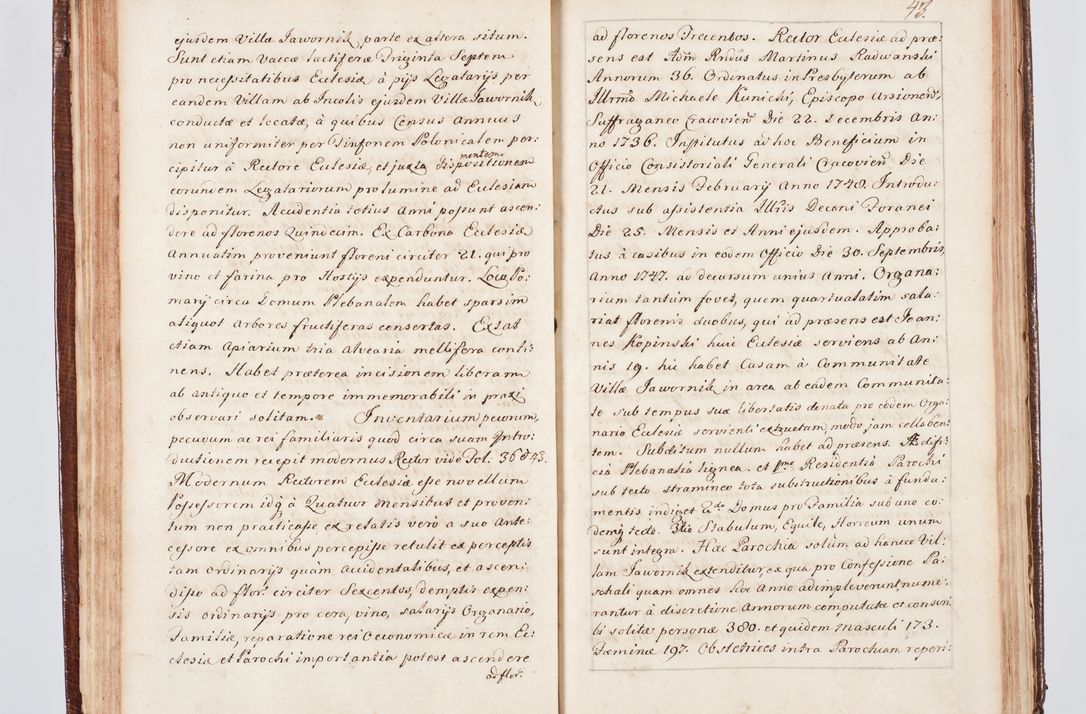 Zdjęcie nr 53 dla obiektu archiwalnego: Visitatio ecclesiarum parachialium, praebendarum, capellarum, hospitalium atque confraternitatum, nec non beneficiorum in decanatu Scaviensi foraneo, dioecesis, archidiaconatus et officialatus Cracoviensis consistentiu, ex speciali mandato Cel. Principis R.D. Andreae Stanislai Kostka in Załuskie Załuski, episcopi Cracoviensis canonicum, parochialis s. Nicolai ad Cracowiam praepositum, delegatum extraordinarium visitatorem a.D. 1748 