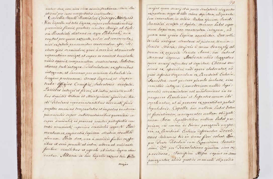 Zdjęcie nr 54 dla obiektu archiwalnego: Visitatio ecclesiarum parachialium, praebendarum, capellarum, hospitalium atque confraternitatum, nec non beneficiorum in decanatu Scaviensi foraneo, dioecesis, archidiaconatus et officialatus Cracoviensis consistentiu, ex speciali mandato Cel. Principis R.D. Andreae Stanislai Kostka in Załuskie Załuski, episcopi Cracoviensis canonicum, parochialis s. Nicolai ad Cracowiam praepositum, delegatum extraordinarium visitatorem a.D. 1748 