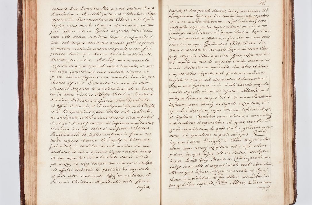 Zdjęcie nr 58 dla obiektu archiwalnego: Visitatio ecclesiarum parachialium, praebendarum, capellarum, hospitalium atque confraternitatum, nec non beneficiorum in decanatu Scaviensi foraneo, dioecesis, archidiaconatus et officialatus Cracoviensis consistentiu, ex speciali mandato Cel. Principis R.D. Andreae Stanislai Kostka in Załuskie Załuski, episcopi Cracoviensis canonicum, parochialis s. Nicolai ad Cracowiam praepositum, delegatum extraordinarium visitatorem a.D. 1748 