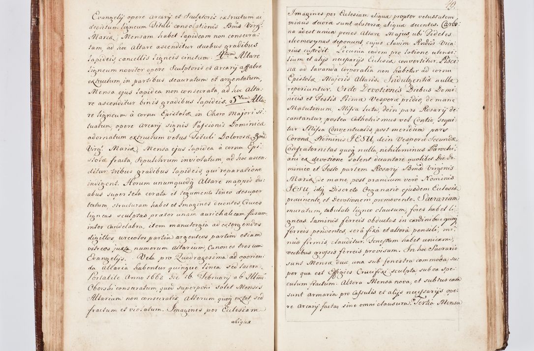 Zdjęcie nr 59 dla obiektu archiwalnego: Visitatio ecclesiarum parachialium, praebendarum, capellarum, hospitalium atque confraternitatum, nec non beneficiorum in decanatu Scaviensi foraneo, dioecesis, archidiaconatus et officialatus Cracoviensis consistentiu, ex speciali mandato Cel. Principis R.D. Andreae Stanislai Kostka in Załuskie Załuski, episcopi Cracoviensis canonicum, parochialis s. Nicolai ad Cracowiam praepositum, delegatum extraordinarium visitatorem a.D. 1748 