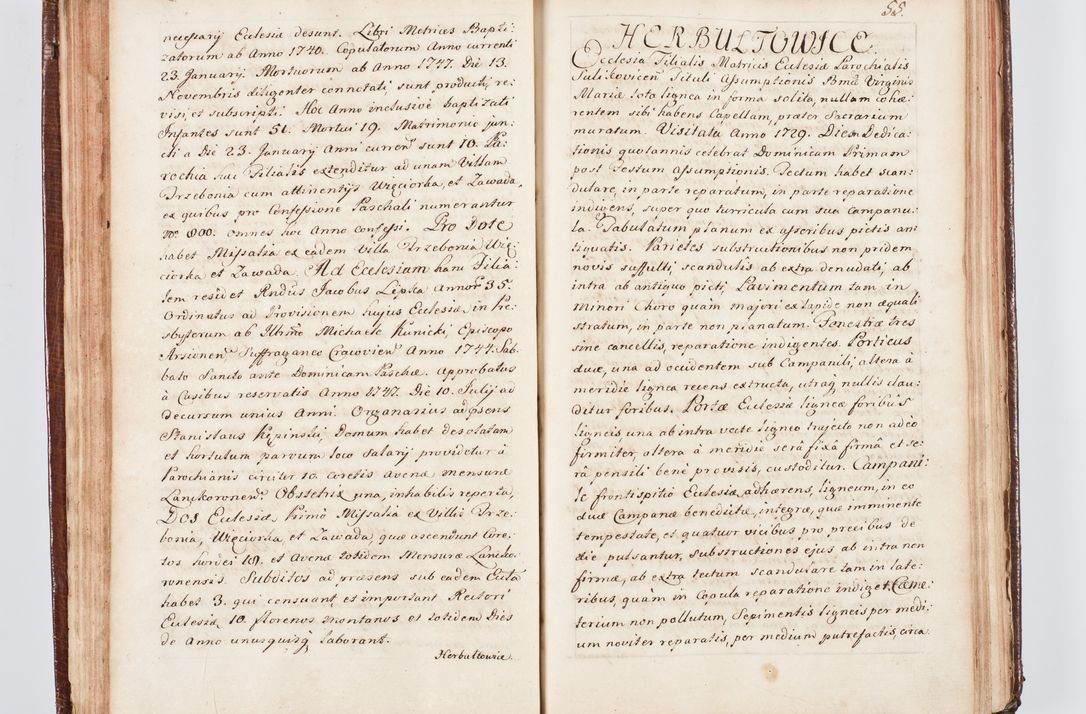 Zdjęcie nr 65 dla obiektu archiwalnego: Visitatio ecclesiarum parachialium, praebendarum, capellarum, hospitalium atque confraternitatum, nec non beneficiorum in decanatu Scaviensi foraneo, dioecesis, archidiaconatus et officialatus Cracoviensis consistentiu, ex speciali mandato Cel. Principis R.D. Andreae Stanislai Kostka in Załuskie Załuski, episcopi Cracoviensis canonicum, parochialis s. Nicolai ad Cracowiam praepositum, delegatum extraordinarium visitatorem a.D. 1748 