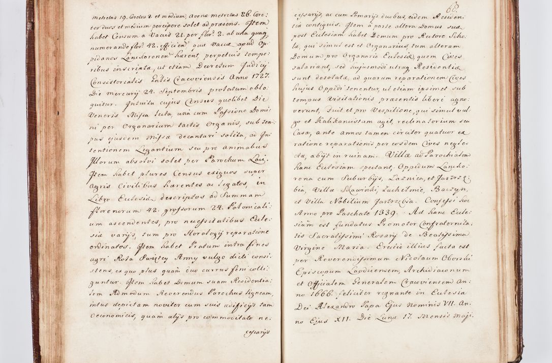 Zdjęcie nr 79 dla obiektu archiwalnego: Visitatio ecclesiarum parachialium, praebendarum, capellarum, hospitalium atque confraternitatum, nec non beneficiorum in decanatu Scaviensi foraneo, dioecesis, archidiaconatus et officialatus Cracoviensis consistentiu, ex speciali mandato Cel. Principis R.D. Andreae Stanislai Kostka in Załuskie Załuski, episcopi Cracoviensis canonicum, parochialis s. Nicolai ad Cracowiam praepositum, delegatum extraordinarium visitatorem a.D. 1748 