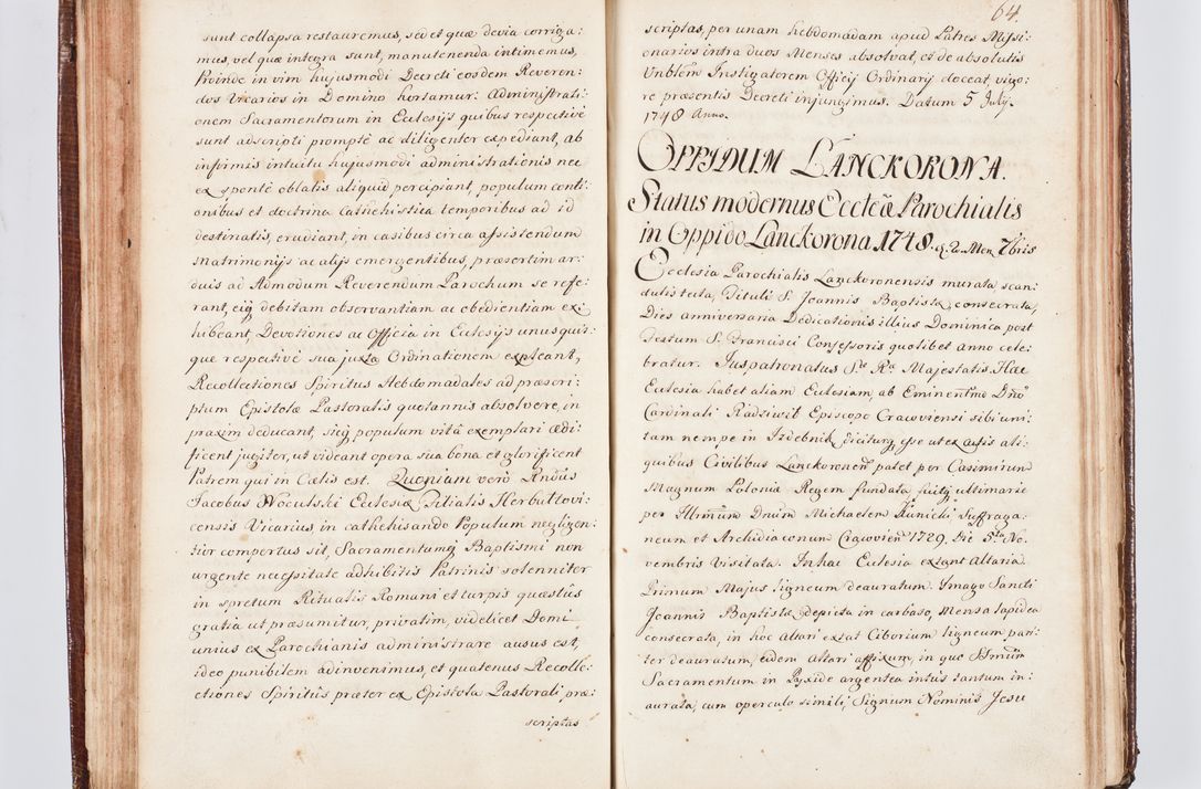 Zdjęcie nr 75 dla obiektu archiwalnego: Visitatio ecclesiarum parachialium, praebendarum, capellarum, hospitalium atque confraternitatum, nec non beneficiorum in decanatu Scaviensi foraneo, dioecesis, archidiaconatus et officialatus Cracoviensis consistentiu, ex speciali mandato Cel. Principis R.D. Andreae Stanislai Kostka in Załuskie Załuski, episcopi Cracoviensis canonicum, parochialis s. Nicolai ad Cracowiam praepositum, delegatum extraordinarium visitatorem a.D. 1748 