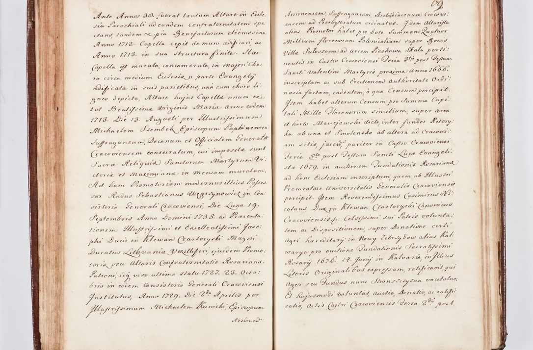 Zdjęcie nr 80 dla obiektu archiwalnego: Visitatio ecclesiarum parachialium, praebendarum, capellarum, hospitalium atque confraternitatum, nec non beneficiorum in decanatu Scaviensi foraneo, dioecesis, archidiaconatus et officialatus Cracoviensis consistentiu, ex speciali mandato Cel. Principis R.D. Andreae Stanislai Kostka in Załuskie Załuski, episcopi Cracoviensis canonicum, parochialis s. Nicolai ad Cracowiam praepositum, delegatum extraordinarium visitatorem a.D. 1748 