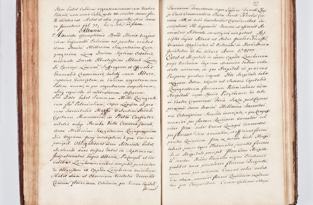 Zdjęcie nr 83 dla obiektu archiwalnego: Visitatio ecclesiarum parachialium, praebendarum, capellarum, hospitalium atque confraternitatum, nec non beneficiorum in decanatu Scaviensi foraneo, dioecesis, archidiaconatus et officialatus Cracoviensis consistentiu, ex speciali mandato Cel. Principis R.D. Andreae Stanislai Kostka in Załuskie Załuski, episcopi Cracoviensis canonicum, parochialis s. Nicolai ad Cracowiam praepositum, delegatum extraordinarium visitatorem a.D. 1748 