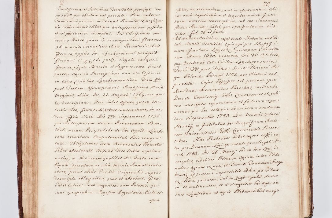 Zdjęcie nr 81 dla obiektu archiwalnego: Visitatio ecclesiarum parachialium, praebendarum, capellarum, hospitalium atque confraternitatum, nec non beneficiorum in decanatu Scaviensi foraneo, dioecesis, archidiaconatus et officialatus Cracoviensis consistentiu, ex speciali mandato Cel. Principis R.D. Andreae Stanislai Kostka in Załuskie Załuski, episcopi Cracoviensis canonicum, parochialis s. Nicolai ad Cracowiam praepositum, delegatum extraordinarium visitatorem a.D. 1748 
