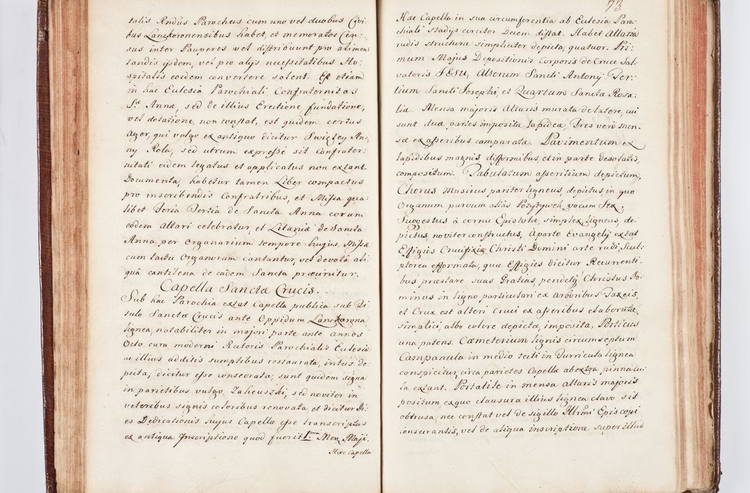 Zdjęcie nr 85 dla obiektu archiwalnego: Visitatio ecclesiarum parachialium, praebendarum, capellarum, hospitalium atque confraternitatum, nec non beneficiorum in decanatu Scaviensi foraneo, dioecesis, archidiaconatus et officialatus Cracoviensis consistentiu, ex speciali mandato Cel. Principis R.D. Andreae Stanislai Kostka in Załuskie Załuski, episcopi Cracoviensis canonicum, parochialis s. Nicolai ad Cracowiam praepositum, delegatum extraordinarium visitatorem a.D. 1748 