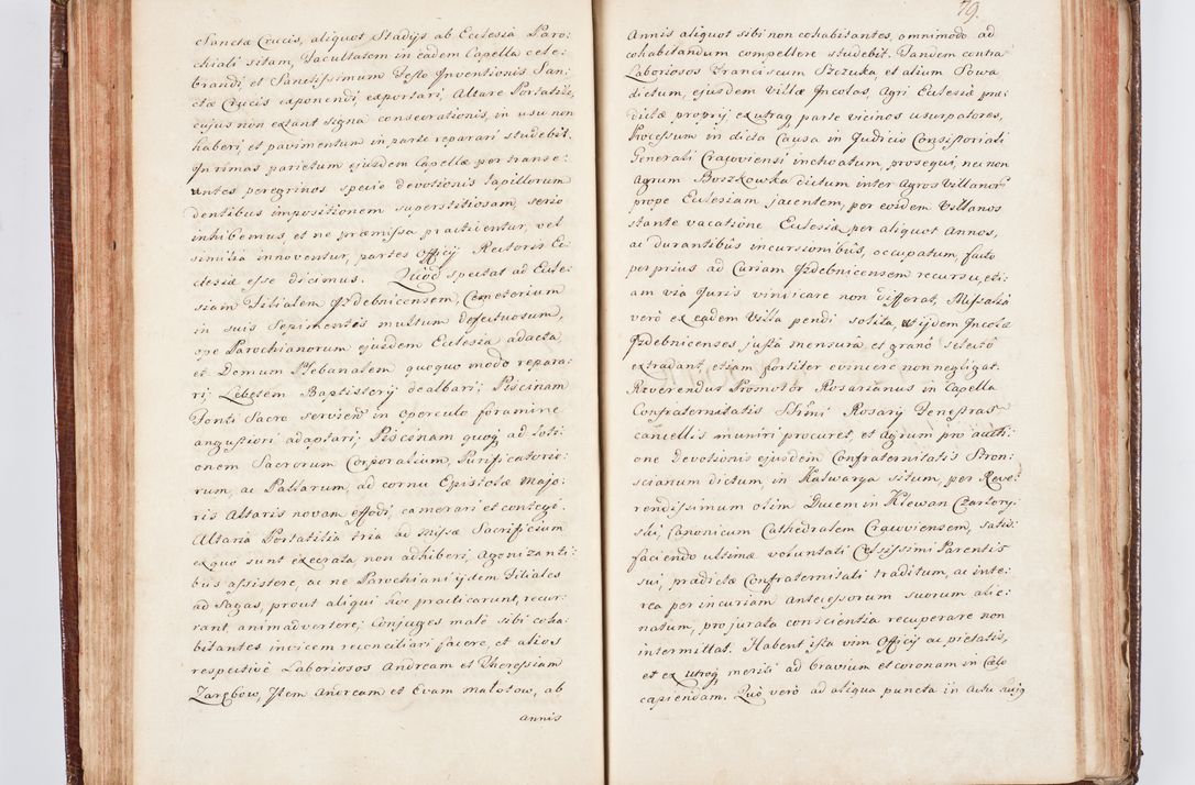 Zdjęcie nr 91 dla obiektu archiwalnego: Visitatio ecclesiarum parachialium, praebendarum, capellarum, hospitalium atque confraternitatum, nec non beneficiorum in decanatu Scaviensi foraneo, dioecesis, archidiaconatus et officialatus Cracoviensis consistentiu, ex speciali mandato Cel. Principis R.D. Andreae Stanislai Kostka in Załuskie Załuski, episcopi Cracoviensis canonicum, parochialis s. Nicolai ad Cracowiam praepositum, delegatum extraordinarium visitatorem a.D. 1748 