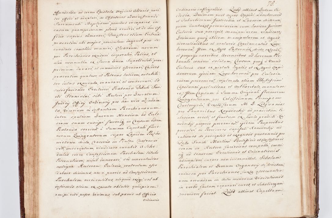 Zdjęcie nr 90 dla obiektu archiwalnego: Visitatio ecclesiarum parachialium, praebendarum, capellarum, hospitalium atque confraternitatum, nec non beneficiorum in decanatu Scaviensi foraneo, dioecesis, archidiaconatus et officialatus Cracoviensis consistentiu, ex speciali mandato Cel. Principis R.D. Andreae Stanislai Kostka in Załuskie Załuski, episcopi Cracoviensis canonicum, parochialis s. Nicolai ad Cracowiam praepositum, delegatum extraordinarium visitatorem a.D. 1748 