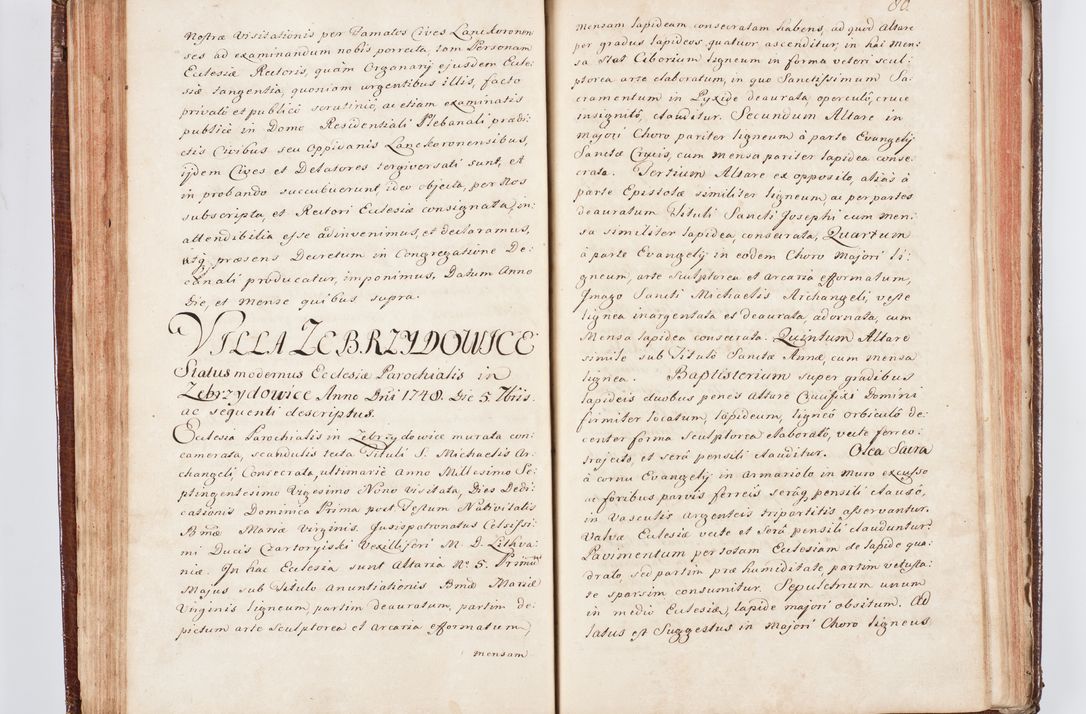 Zdjęcie nr 92 dla obiektu archiwalnego: Visitatio ecclesiarum parachialium, praebendarum, capellarum, hospitalium atque confraternitatum, nec non beneficiorum in decanatu Scaviensi foraneo, dioecesis, archidiaconatus et officialatus Cracoviensis consistentiu, ex speciali mandato Cel. Principis R.D. Andreae Stanislai Kostka in Załuskie Załuski, episcopi Cracoviensis canonicum, parochialis s. Nicolai ad Cracowiam praepositum, delegatum extraordinarium visitatorem a.D. 1748 