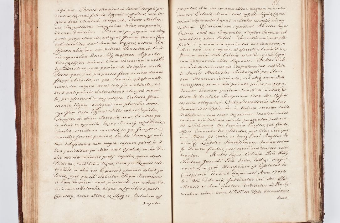 Zdjęcie nr 93 dla obiektu archiwalnego: Visitatio ecclesiarum parachialium, praebendarum, capellarum, hospitalium atque confraternitatum, nec non beneficiorum in decanatu Scaviensi foraneo, dioecesis, archidiaconatus et officialatus Cracoviensis consistentiu, ex speciali mandato Cel. Principis R.D. Andreae Stanislai Kostka in Załuskie Załuski, episcopi Cracoviensis canonicum, parochialis s. Nicolai ad Cracowiam praepositum, delegatum extraordinarium visitatorem a.D. 1748 