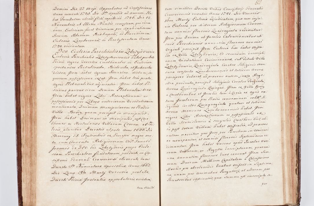 Zdjęcie nr 94 dla obiektu archiwalnego: Visitatio ecclesiarum parachialium, praebendarum, capellarum, hospitalium atque confraternitatum, nec non beneficiorum in decanatu Scaviensi foraneo, dioecesis, archidiaconatus et officialatus Cracoviensis consistentiu, ex speciali mandato Cel. Principis R.D. Andreae Stanislai Kostka in Załuskie Załuski, episcopi Cracoviensis canonicum, parochialis s. Nicolai ad Cracowiam praepositum, delegatum extraordinarium visitatorem a.D. 1748 