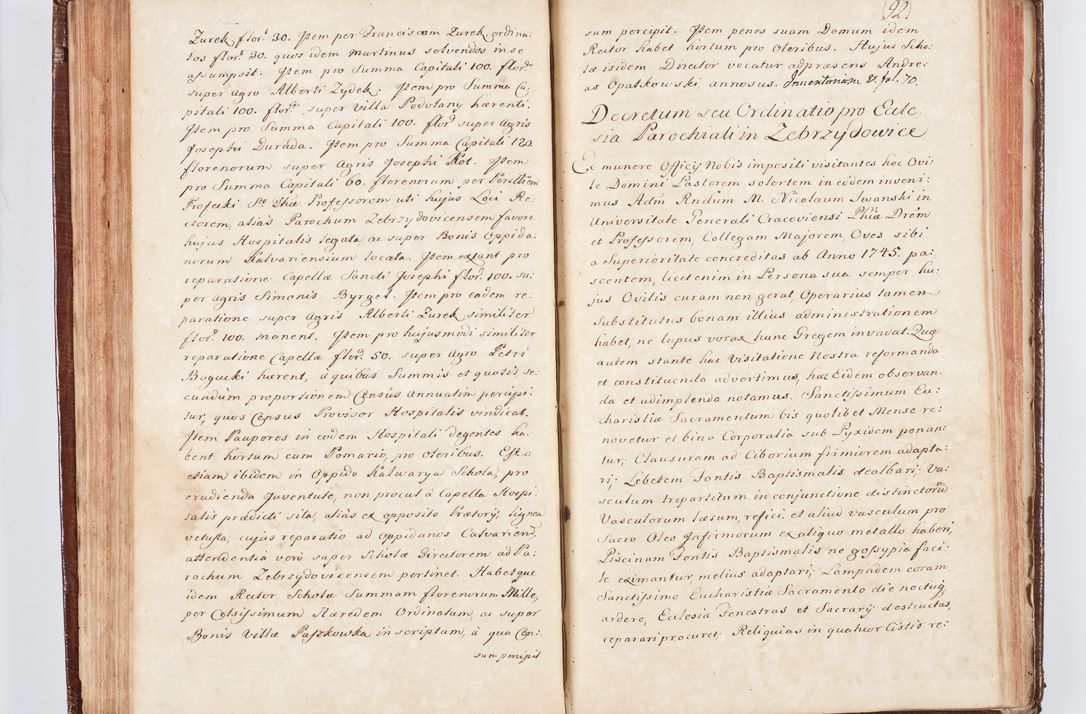 Zdjęcie nr 105 dla obiektu archiwalnego: Visitatio ecclesiarum parachialium, praebendarum, capellarum, hospitalium atque confraternitatum, nec non beneficiorum in decanatu Scaviensi foraneo, dioecesis, archidiaconatus et officialatus Cracoviensis consistentiu, ex speciali mandato Cel. Principis R.D. Andreae Stanislai Kostka in Załuskie Załuski, episcopi Cracoviensis canonicum, parochialis s. Nicolai ad Cracowiam praepositum, delegatum extraordinarium visitatorem a.D. 1748 