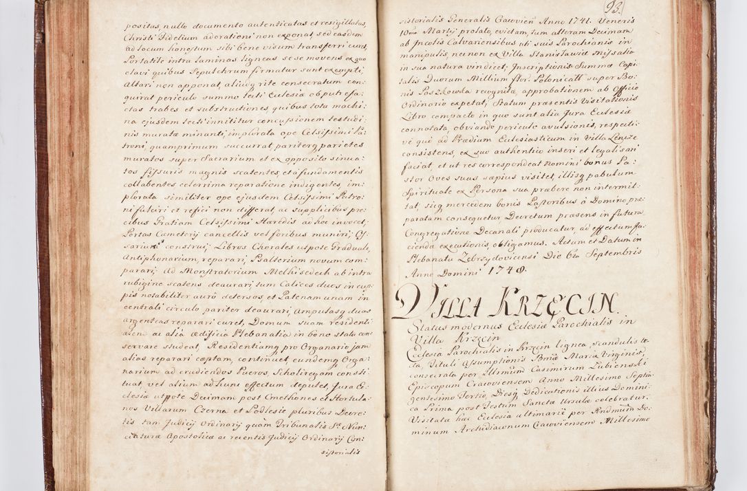 Zdjęcie nr 106 dla obiektu archiwalnego: Visitatio ecclesiarum parachialium, praebendarum, capellarum, hospitalium atque confraternitatum, nec non beneficiorum in decanatu Scaviensi foraneo, dioecesis, archidiaconatus et officialatus Cracoviensis consistentiu, ex speciali mandato Cel. Principis R.D. Andreae Stanislai Kostka in Załuskie Załuski, episcopi Cracoviensis canonicum, parochialis s. Nicolai ad Cracowiam praepositum, delegatum extraordinarium visitatorem a.D. 1748 