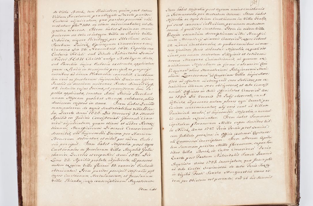 Zdjęcie nr 109 dla obiektu archiwalnego: Visitatio ecclesiarum parachialium, praebendarum, capellarum, hospitalium atque confraternitatum, nec non beneficiorum in decanatu Scaviensi foraneo, dioecesis, archidiaconatus et officialatus Cracoviensis consistentiu, ex speciali mandato Cel. Principis R.D. Andreae Stanislai Kostka in Załuskie Załuski, episcopi Cracoviensis canonicum, parochialis s. Nicolai ad Cracowiam praepositum, delegatum extraordinarium visitatorem a.D. 1748 