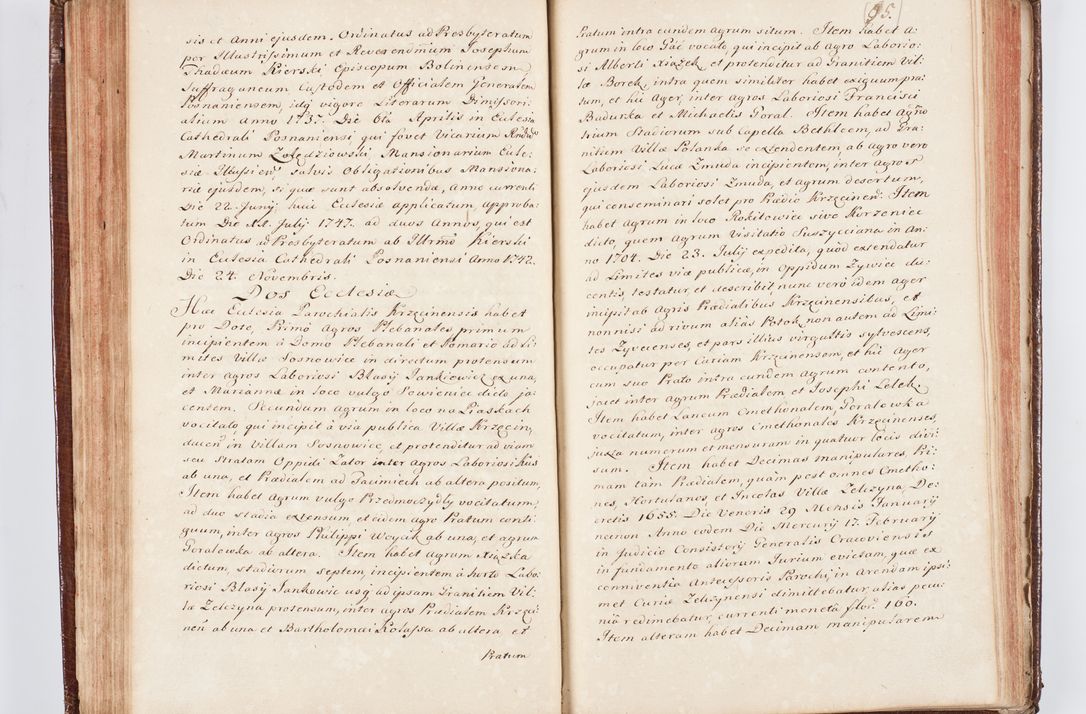 Zdjęcie nr 108 dla obiektu archiwalnego: Visitatio ecclesiarum parachialium, praebendarum, capellarum, hospitalium atque confraternitatum, nec non beneficiorum in decanatu Scaviensi foraneo, dioecesis, archidiaconatus et officialatus Cracoviensis consistentiu, ex speciali mandato Cel. Principis R.D. Andreae Stanislai Kostka in Załuskie Załuski, episcopi Cracoviensis canonicum, parochialis s. Nicolai ad Cracowiam praepositum, delegatum extraordinarium visitatorem a.D. 1748 