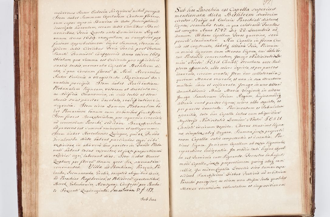 Zdjęcie nr 110 dla obiektu archiwalnego: Visitatio ecclesiarum parachialium, praebendarum, capellarum, hospitalium atque confraternitatum, nec non beneficiorum in decanatu Scaviensi foraneo, dioecesis, archidiaconatus et officialatus Cracoviensis consistentiu, ex speciali mandato Cel. Principis R.D. Andreae Stanislai Kostka in Załuskie Załuski, episcopi Cracoviensis canonicum, parochialis s. Nicolai ad Cracowiam praepositum, delegatum extraordinarium visitatorem a.D. 1748 