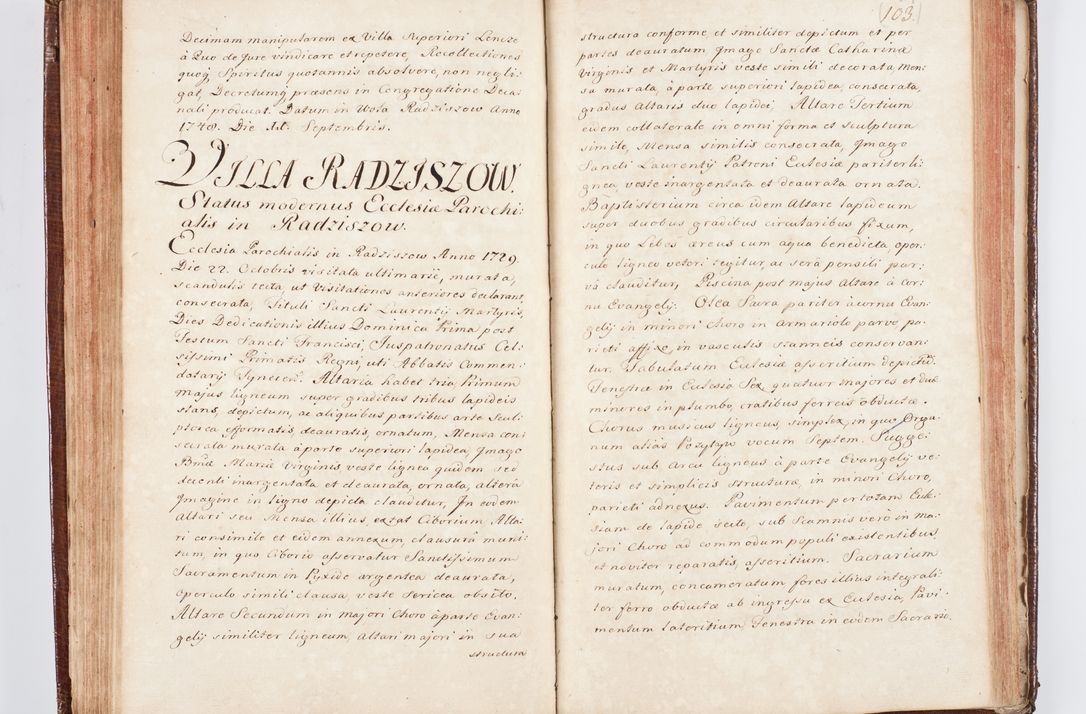 Zdjęcie nr 116 dla obiektu archiwalnego: Visitatio ecclesiarum parachialium, praebendarum, capellarum, hospitalium atque confraternitatum, nec non beneficiorum in decanatu Scaviensi foraneo, dioecesis, archidiaconatus et officialatus Cracoviensis consistentiu, ex speciali mandato Cel. Principis R.D. Andreae Stanislai Kostka in Załuskie Załuski, episcopi Cracoviensis canonicum, parochialis s. Nicolai ad Cracowiam praepositum, delegatum extraordinarium visitatorem a.D. 1748 