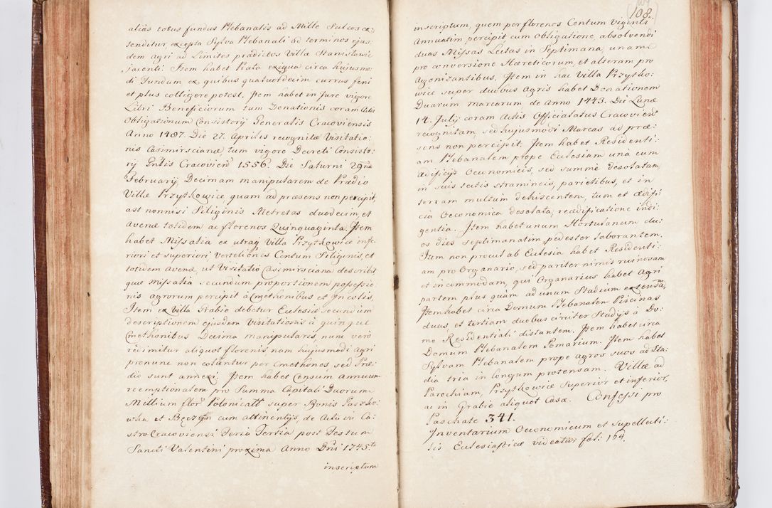 Zdjęcie nr 121 dla obiektu archiwalnego: Visitatio ecclesiarum parachialium, praebendarum, capellarum, hospitalium atque confraternitatum, nec non beneficiorum in decanatu Scaviensi foraneo, dioecesis, archidiaconatus et officialatus Cracoviensis consistentiu, ex speciali mandato Cel. Principis R.D. Andreae Stanislai Kostka in Załuskie Załuski, episcopi Cracoviensis canonicum, parochialis s. Nicolai ad Cracowiam praepositum, delegatum extraordinarium visitatorem a.D. 1748 