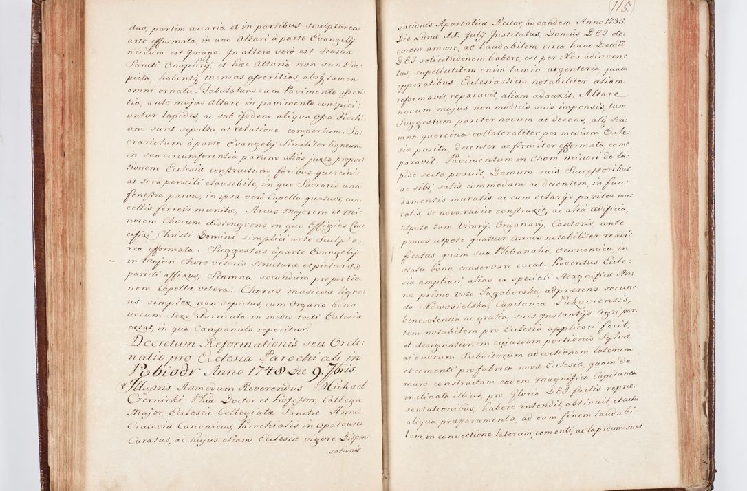 Zdjęcie nr 128 dla obiektu archiwalnego: Visitatio ecclesiarum parachialium, praebendarum, capellarum, hospitalium atque confraternitatum, nec non beneficiorum in decanatu Scaviensi foraneo, dioecesis, archidiaconatus et officialatus Cracoviensis consistentiu, ex speciali mandato Cel. Principis R.D. Andreae Stanislai Kostka in Załuskie Załuski, episcopi Cracoviensis canonicum, parochialis s. Nicolai ad Cracowiam praepositum, delegatum extraordinarium visitatorem a.D. 1748 