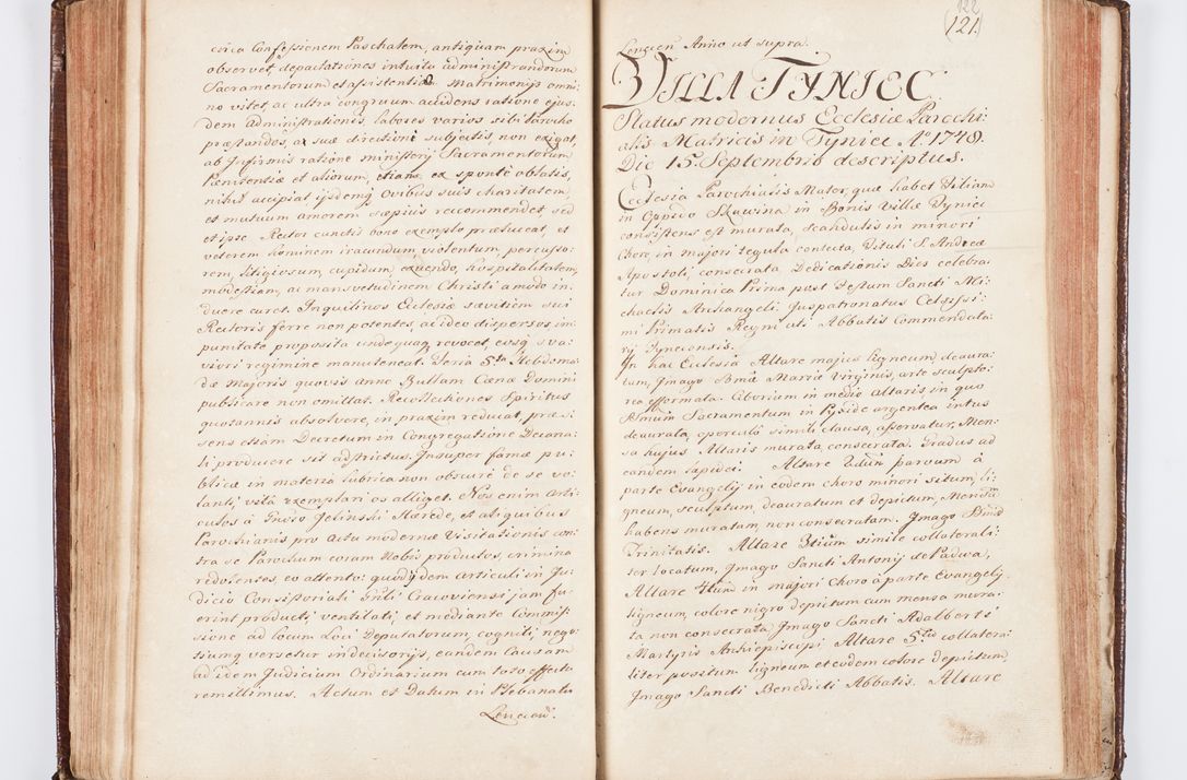 Zdjęcie nr 135 dla obiektu archiwalnego: Visitatio ecclesiarum parachialium, praebendarum, capellarum, hospitalium atque confraternitatum, nec non beneficiorum in decanatu Scaviensi foraneo, dioecesis, archidiaconatus et officialatus Cracoviensis consistentiu, ex speciali mandato Cel. Principis R.D. Andreae Stanislai Kostka in Załuskie Załuski, episcopi Cracoviensis canonicum, parochialis s. Nicolai ad Cracowiam praepositum, delegatum extraordinarium visitatorem a.D. 1748 
