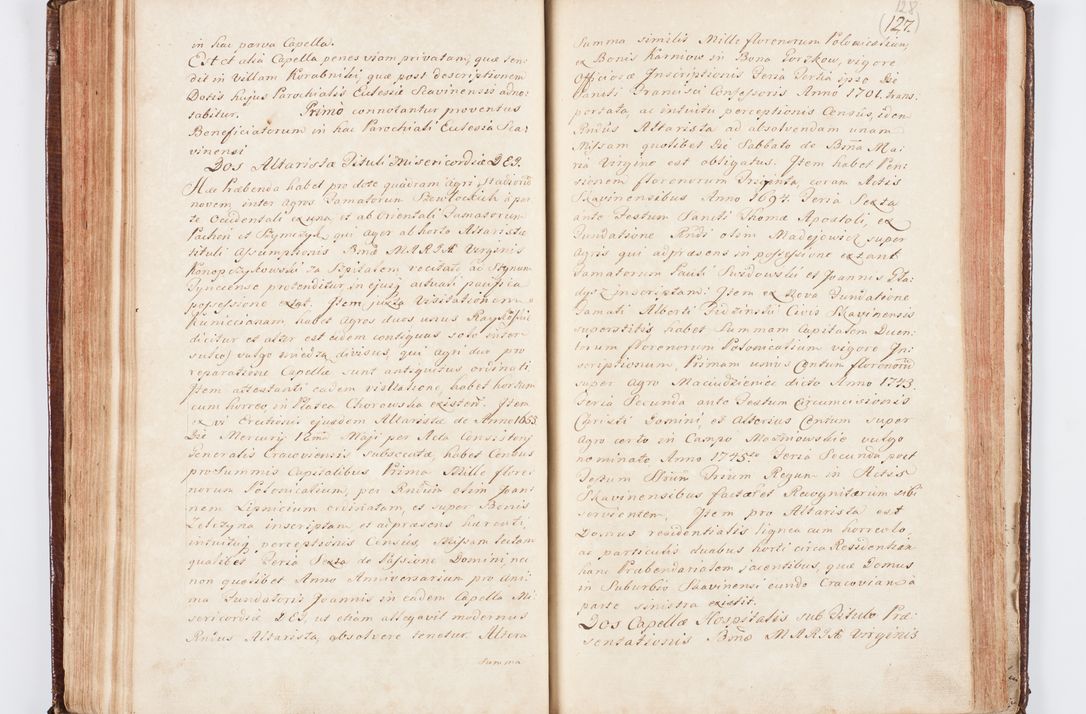 Zdjęcie nr 141 dla obiektu archiwalnego: Visitatio ecclesiarum parachialium, praebendarum, capellarum, hospitalium atque confraternitatum, nec non beneficiorum in decanatu Scaviensi foraneo, dioecesis, archidiaconatus et officialatus Cracoviensis consistentiu, ex speciali mandato Cel. Principis R.D. Andreae Stanislai Kostka in Załuskie Załuski, episcopi Cracoviensis canonicum, parochialis s. Nicolai ad Cracowiam praepositum, delegatum extraordinarium visitatorem a.D. 1748 