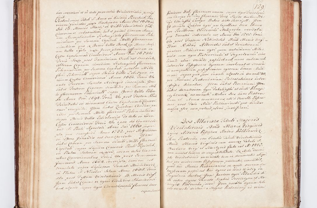 Zdjęcie nr 143 dla obiektu archiwalnego: Visitatio ecclesiarum parachialium, praebendarum, capellarum, hospitalium atque confraternitatum, nec non beneficiorum in decanatu Scaviensi foraneo, dioecesis, archidiaconatus et officialatus Cracoviensis consistentiu, ex speciali mandato Cel. Principis R.D. Andreae Stanislai Kostka in Załuskie Załuski, episcopi Cracoviensis canonicum, parochialis s. Nicolai ad Cracowiam praepositum, delegatum extraordinarium visitatorem a.D. 1748 