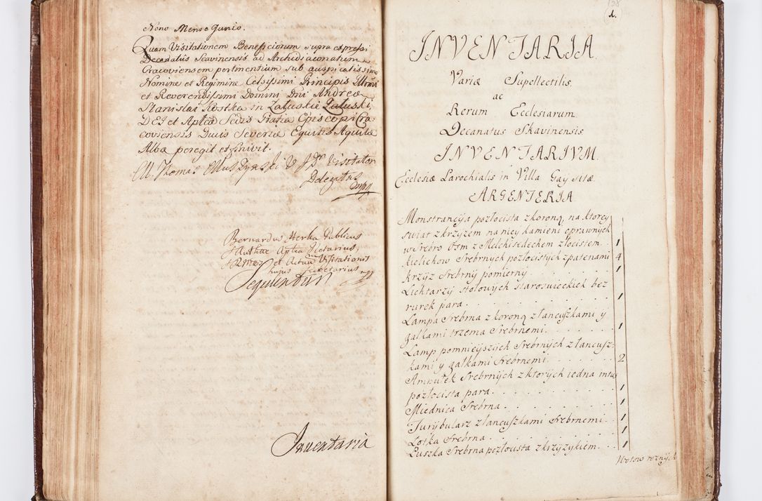 Zdjęcie nr 151 dla obiektu archiwalnego: Visitatio ecclesiarum parachialium, praebendarum, capellarum, hospitalium atque confraternitatum, nec non beneficiorum in decanatu Scaviensi foraneo, dioecesis, archidiaconatus et officialatus Cracoviensis consistentiu, ex speciali mandato Cel. Principis R.D. Andreae Stanislai Kostka in Załuskie Załuski, episcopi Cracoviensis canonicum, parochialis s. Nicolai ad Cracowiam praepositum, delegatum extraordinarium visitatorem a.D. 1748 