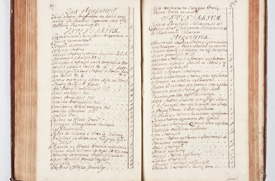 Zdjęcie nr 175 dla obiektu archiwalnego: Visitatio ecclesiarum parachialium, praebendarum, capellarum, hospitalium atque confraternitatum, nec non beneficiorum in decanatu Scaviensi foraneo, dioecesis, archidiaconatus et officialatus Cracoviensis consistentiu, ex speciali mandato Cel. Principis R.D. Andreae Stanislai Kostka in Załuskie Załuski, episcopi Cracoviensis canonicum, parochialis s. Nicolai ad Cracowiam praepositum, delegatum extraordinarium visitatorem a.D. 1748 