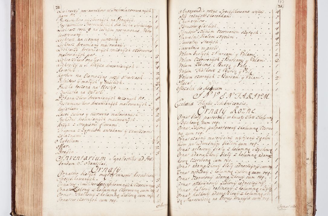 Zdjęcie nr 188 dla obiektu archiwalnego: Visitatio ecclesiarum parachialium, praebendarum, capellarum, hospitalium atque confraternitatum, nec non beneficiorum in decanatu Scaviensi foraneo, dioecesis, archidiaconatus et officialatus Cracoviensis consistentiu, ex speciali mandato Cel. Principis R.D. Andreae Stanislai Kostka in Załuskie Załuski, episcopi Cracoviensis canonicum, parochialis s. Nicolai ad Cracowiam praepositum, delegatum extraordinarium visitatorem a.D. 1748 