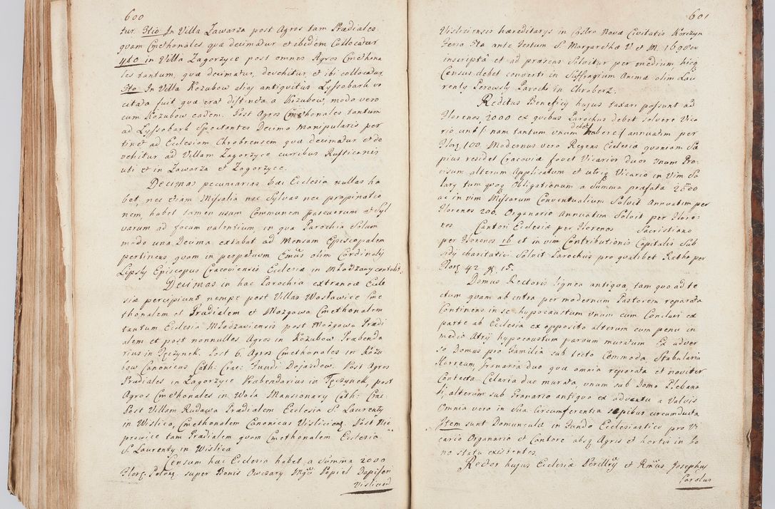 Zdjęcie nr 322 dla obiektu archiwalnego: Acta visitationis ecclesiarum in decanatu Sokolinensi et Kijensi ex commissione Cel. Principis R.D. Andrea Stanislai Kostka comitis in Załuskie Załuski, episcopi Cracoviensis, ducis Severiae, per Josephum Carolum Bleszyński, ecclesiarum cathedralis Cracoviensis et Insignis Collegiatae Sandomiriensis canonicum, expeditae diebus mensium Januarii et Februarii et Martii 1748 anno