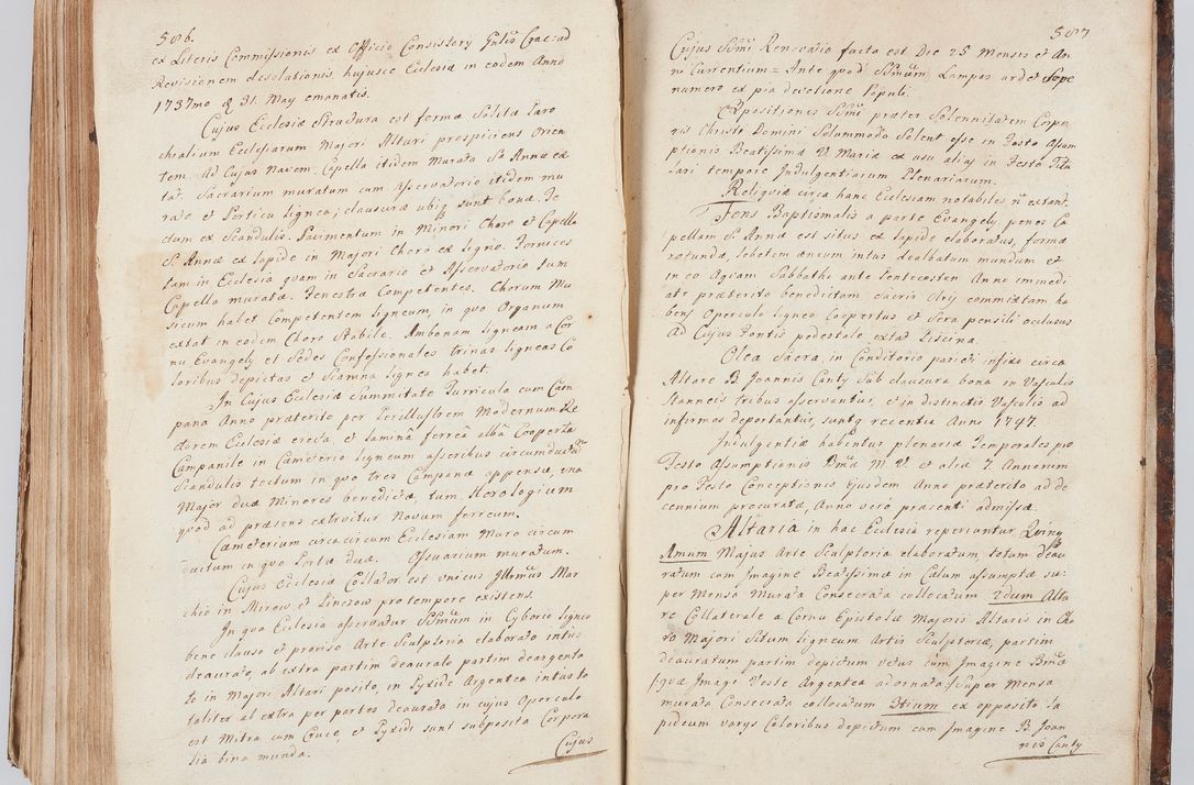Zdjęcie nr 315 dla obiektu archiwalnego: Acta visitationis ecclesiarum in decanatu Sokolinensi et Kijensi ex commissione Cel. Principis R.D. Andrea Stanislai Kostka comitis in Załuskie Załuski, episcopi Cracoviensis, ducis Severiae, per Josephum Carolum Bleszyński, ecclesiarum cathedralis Cracoviensis et Insignis Collegiatae Sandomiriensis canonicum, expeditae diebus mensium Januarii et Februarii et Martii 1748 anno