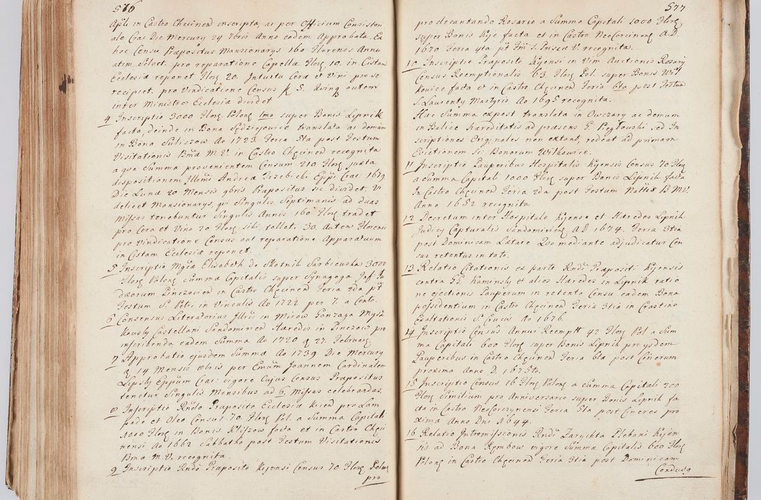 Zdjęcie nr 310 dla obiektu archiwalnego: Acta visitationis ecclesiarum in decanatu Sokolinensi et Kijensi ex commissione Cel. Principis R.D. Andrea Stanislai Kostka comitis in Załuskie Załuski, episcopi Cracoviensis, ducis Severiae, per Josephum Carolum Bleszyński, ecclesiarum cathedralis Cracoviensis et Insignis Collegiatae Sandomiriensis canonicum, expeditae diebus mensium Januarii et Februarii et Martii 1748 anno
